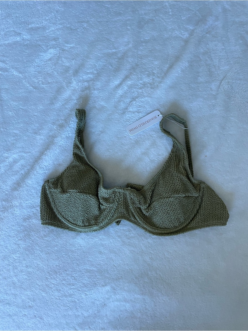 Somerfield Swim Olive Knit Underwire Bikini Top
